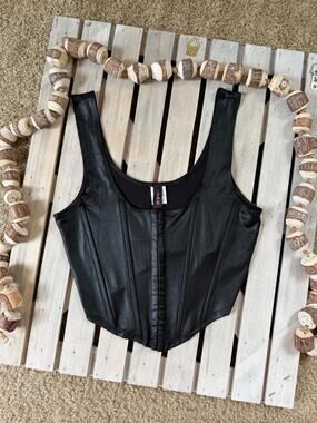 Vintage Y2K JNK Black Corset Style Tank Top